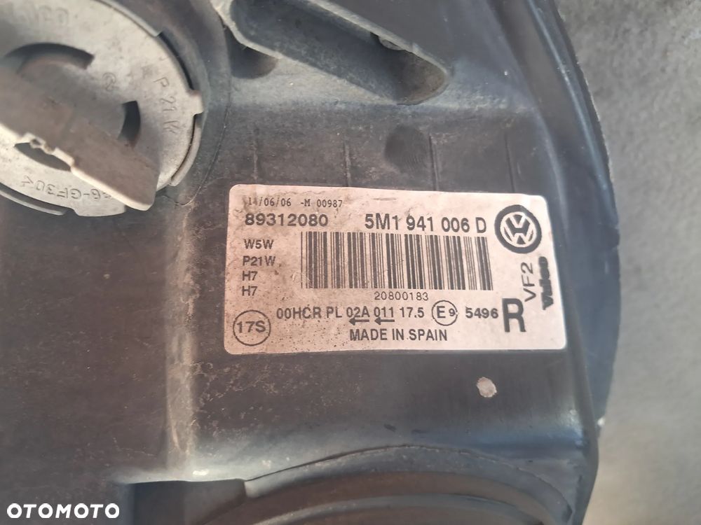 Volkswagen Golf Plus Lampa przednia 5M1 941 006 D - 4