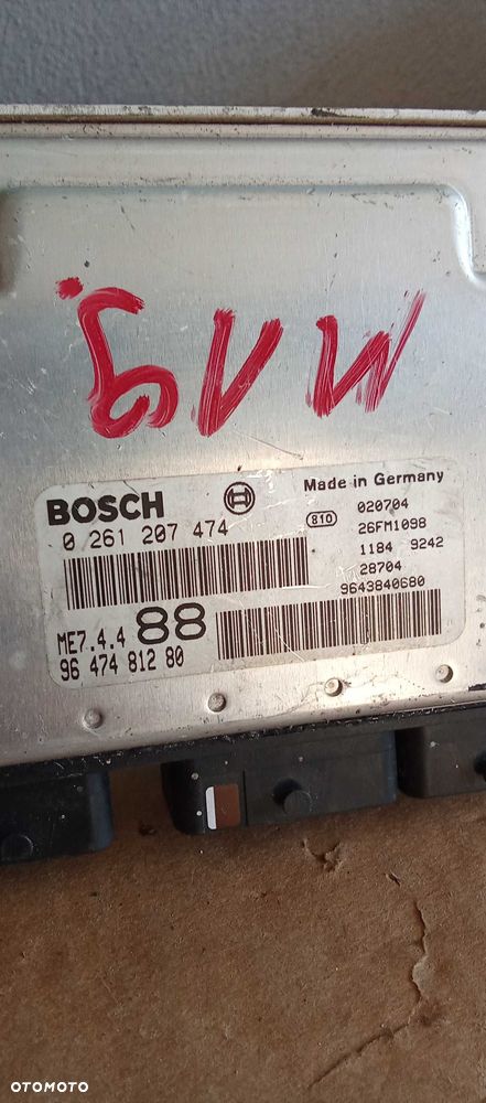 Sterownik silnika Peugeot Citroen 0.261.207.474 Komputer Bosch Nr.M19 - 3