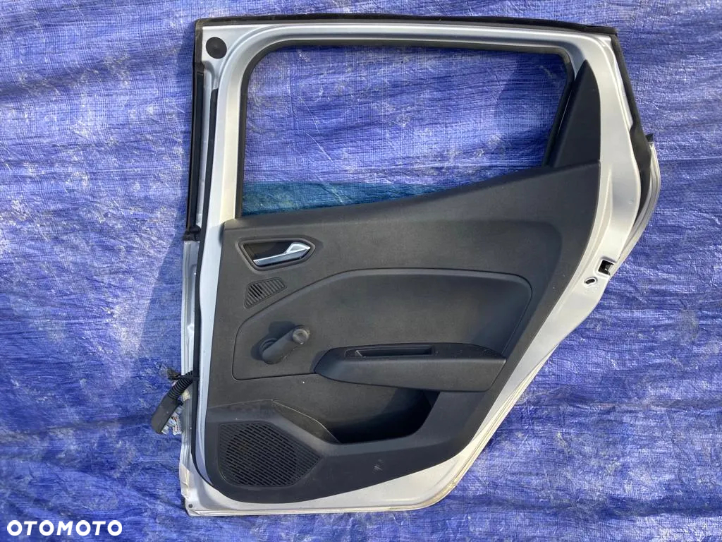 Drzwi Renault Clio V prawe tylne TED69 srebrne demontaż kompletne - 2