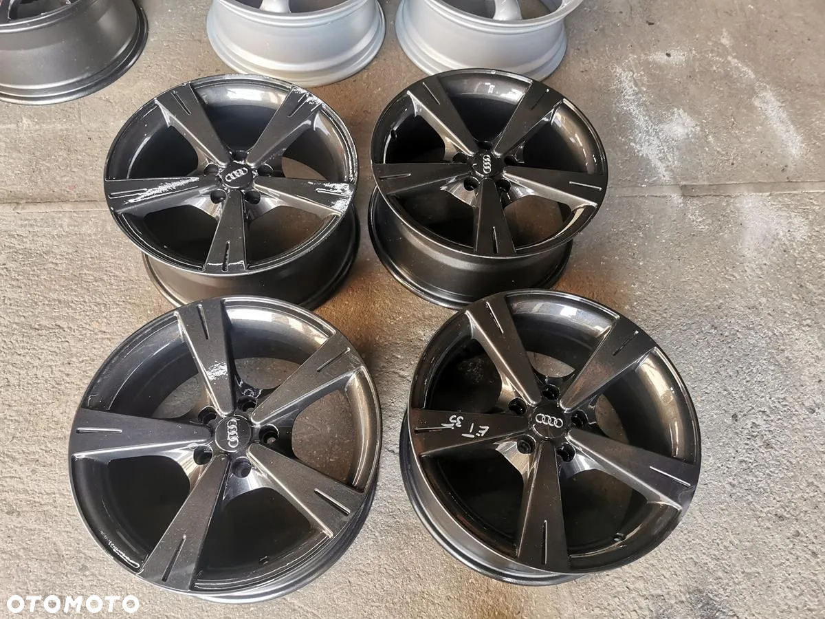 ALU FELGI 5X112 R17 8J ET35 JAK NOWE! PIĘKNY GRAFIT! SKODA SEAT VW AUDI - 7