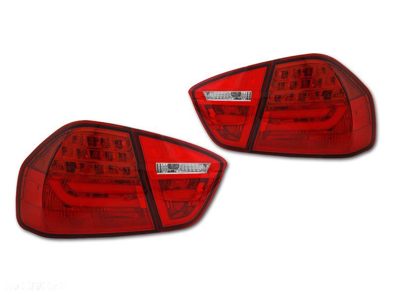 LAMPY TYLNE KPL DIODY LED TUNING LIFT LOOK RED BMW 3 E90 2004-2008 SEDAN - 1