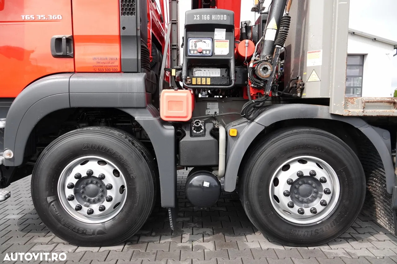 MAN TGS 35.360 / 8x2-4 / REMORCARE + HDS HIAB 166 E-2 / AXIE LIFTATOR / 4 AXI / GAMA HIDRAULICA / TROLIU / ASISTENTA RUTIERA / EURO 5 EEV - 24