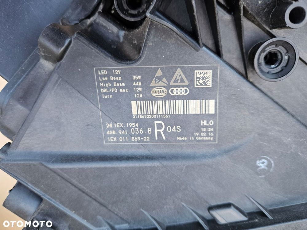 audi a7 s7 rs7 c7 4g lift lampa przód przednia matrix prawa kpl 4g8941036b - 9