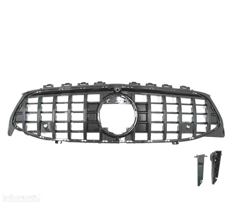 GRELHA FRONTAL MERCEDES CLA W118 19- LOOK GTR PRETO BRILHANTE - 2