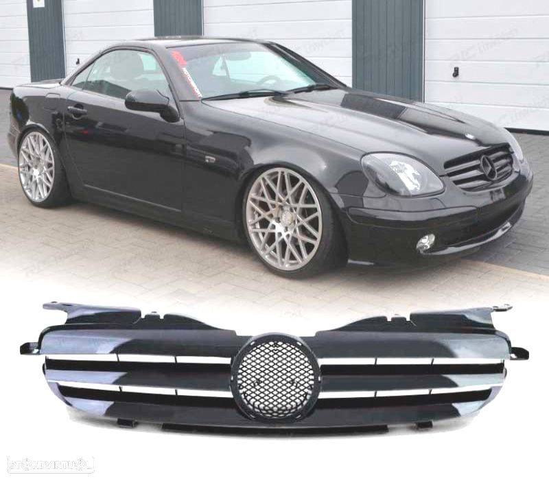 GRELHA MERCEDES CLASSE SLK R170 COUPE 96-04 LOOK SPORT PRETA - 1