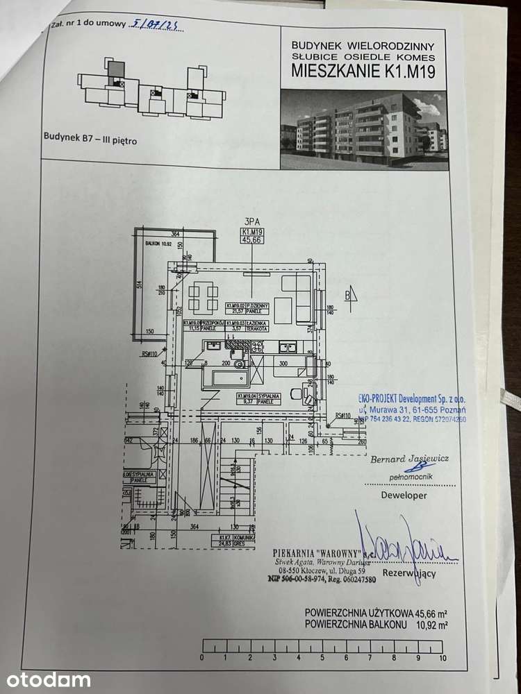 Mieszkanie na sprzedaż, 2 pokoje, 45 m², Słubice