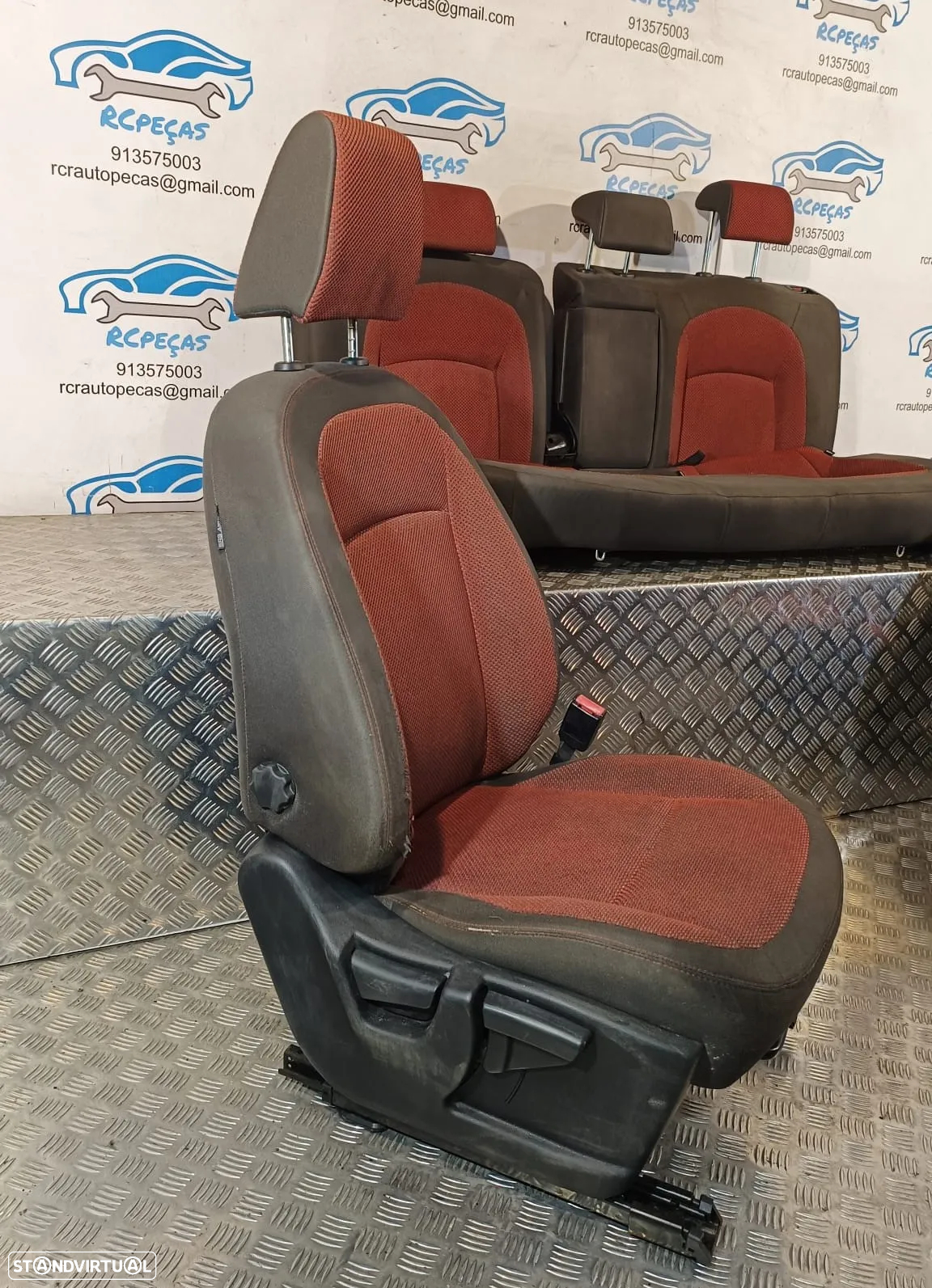 BANCO BANCOS NISSAN QASHQAI I 1 MK1 J10 NJ10 JJ10E TECIDO AIRBAG FRENTE FRONTAL TRASEIRO TRÁS - 5