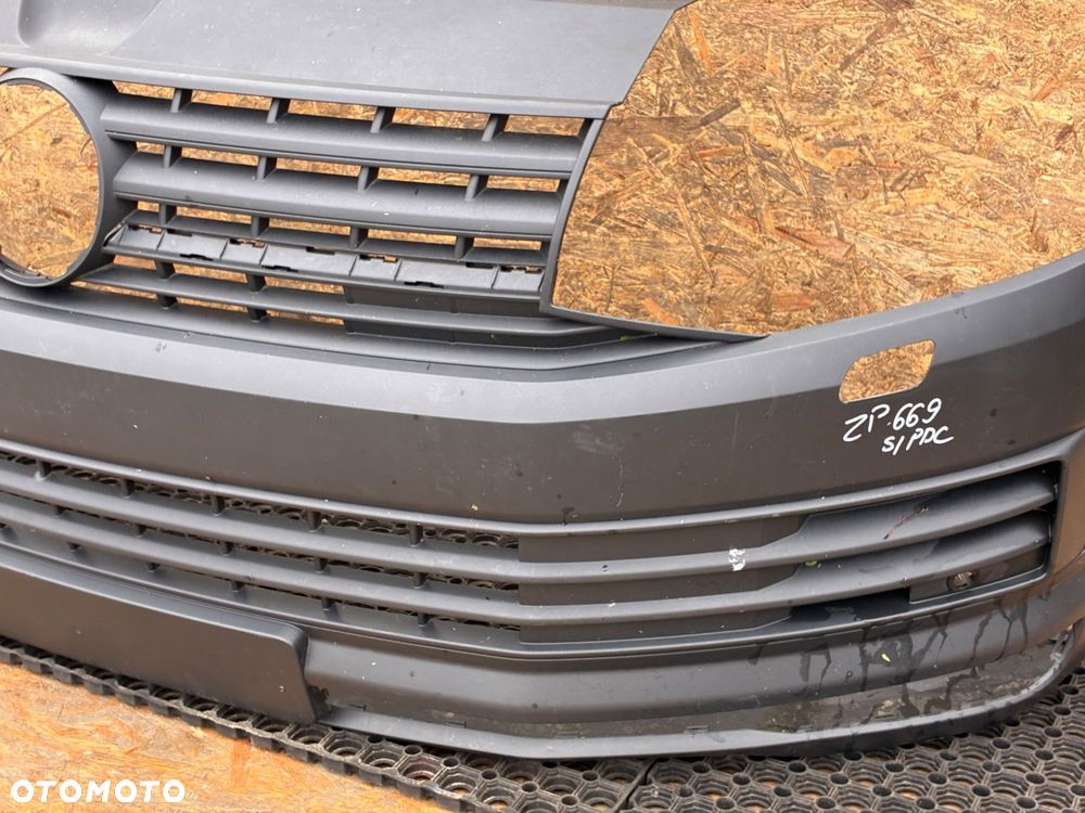 VW T6 Satinschwarz  SKORUPA ZDERZAK PRZÓD  PRZEDNI  PDC SPRYSK 7E0807221D - 4