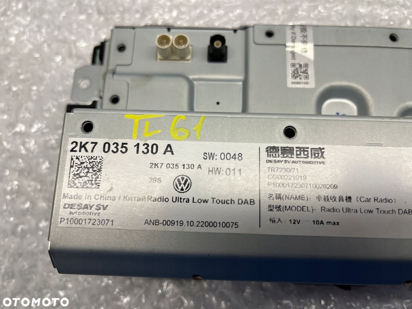VW CADDY RADIO EKRAN WYŚWIETLACZ 2K7035130A - 6