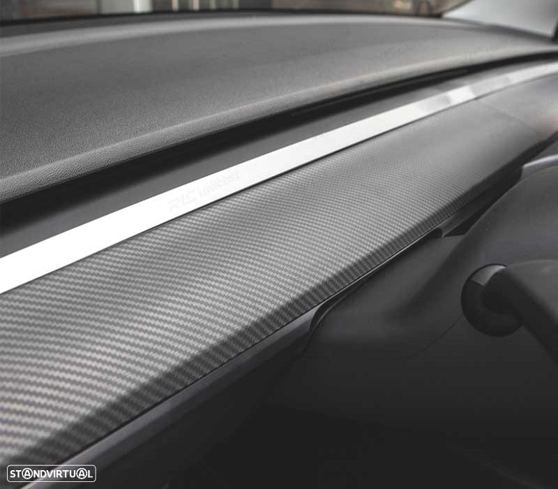 MOLDURAS INTERIOR DO HABITÁCULO TESLA MODEL 3 17-20 LOOK CARBONO - 5