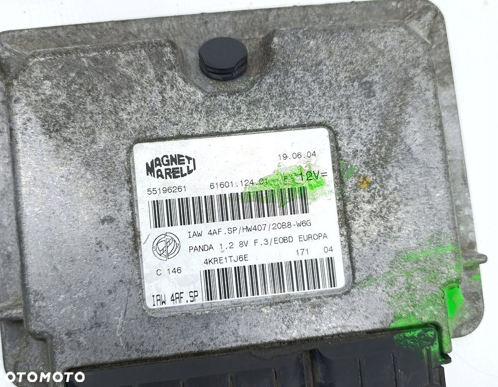 KOMPUTER SILNIKA STEROWNIK FIAT PANDA 55196261 - 2