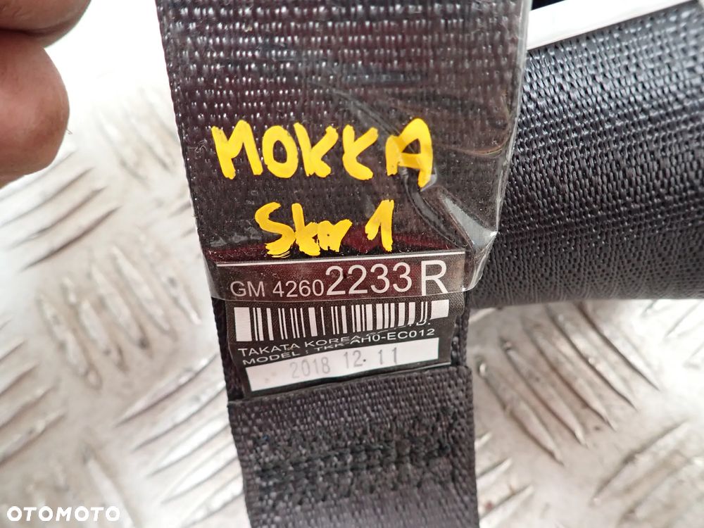 PAS BEZPIECZEŃSTWA PRAWY PRZÓD OPEL MOKKA X 42602233R - 2