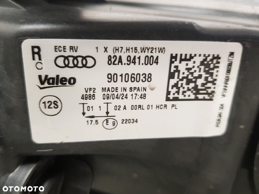 AUDI A1 II 82A 19-24 LAMPA PRAWA PRZEDNIA PRZÓD ZWYKŁA REFLEKTOR 82A941004 EUROPA - 6
