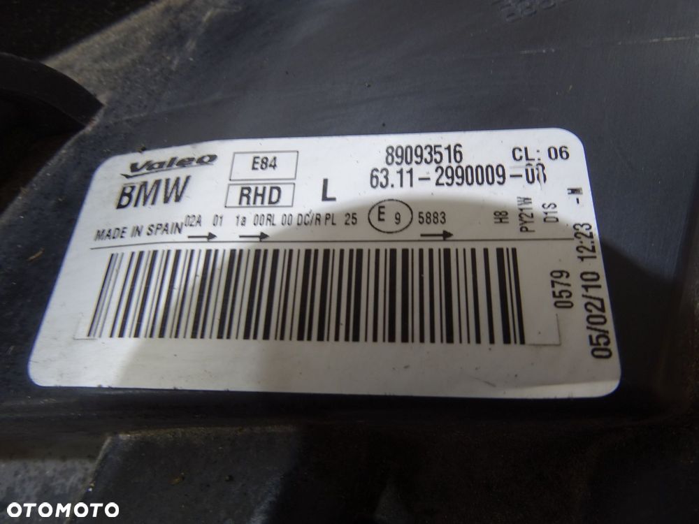 LAMPA LEWA PRZEDNIA XENON BMW X1 E84 OE 2990009 - 6