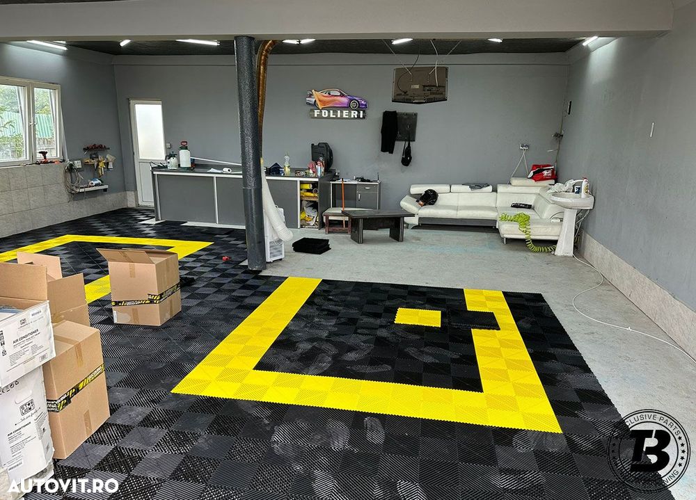 Pardoseala Modulara pentru Garaj si Ateliere Detailing - Galben - 6