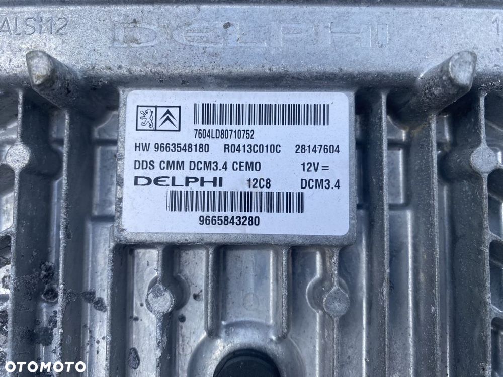 CITROEN C5 III X7 2.0 HDI STEROWNIK SILNIKA ZESTAW STARTOWY KOMPUTER 9665843280 9663548180 - 4