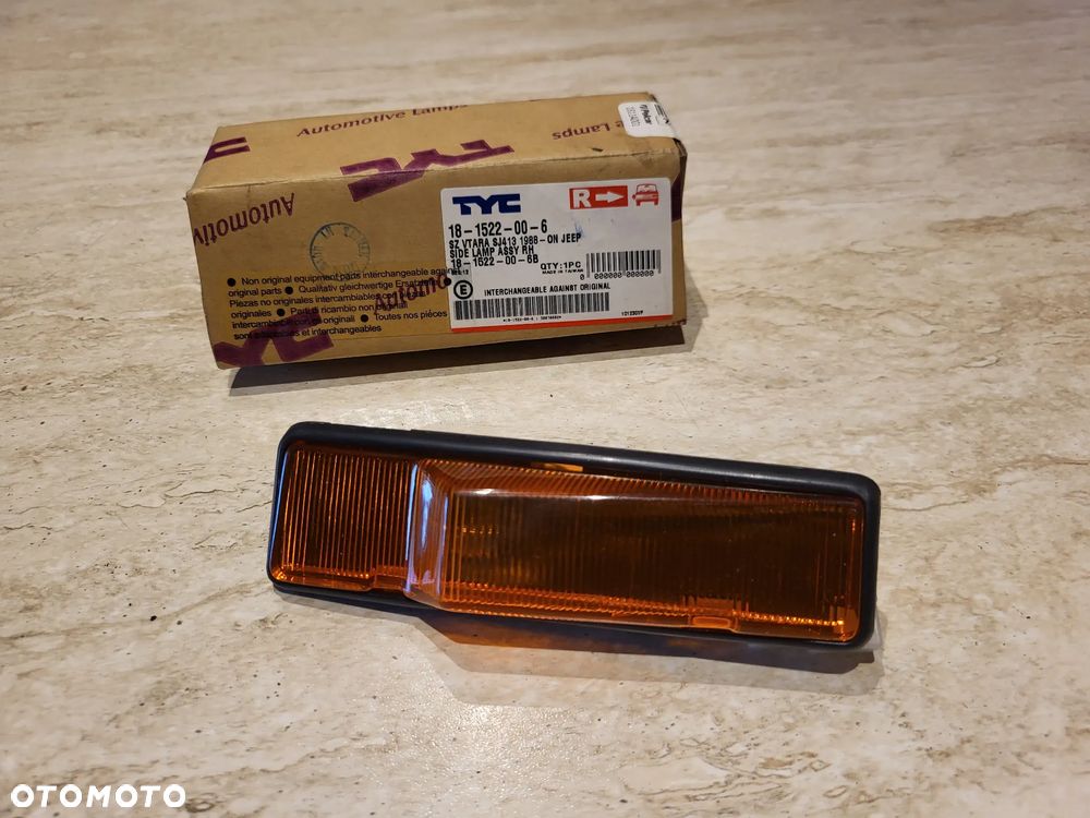 Lampa kierunkowskazu  kierunkowskaz  migacz przód Prawy boczny  pomarańczowy  SUZUKI VITARA ET 07.88-10.02