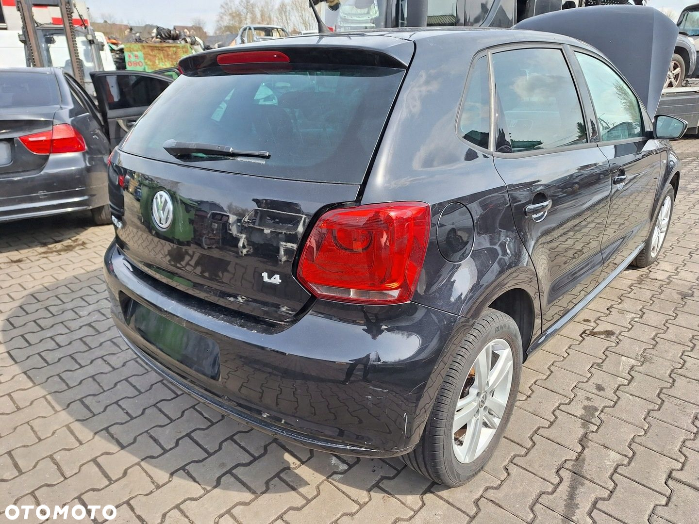 VOLKSWAGEN VW POLO 5 V 6R 09-14 CZARNY ZDERZAK TYŁ LC9X - 3
