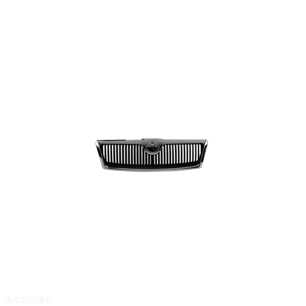 Grila radiator Skoda Octavia 2 Sedan 1Z3 / Octavia Combi 1Z5 2004-12.2012 fata, cromata 1Z0853661739, 692205-J fara emblema - 1