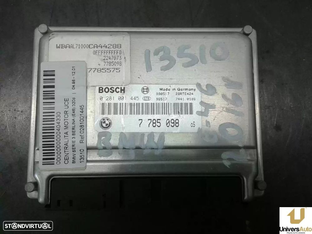 CENTRALINA MOTOR UCE BMW 3 2003 -0281001445 - 2
