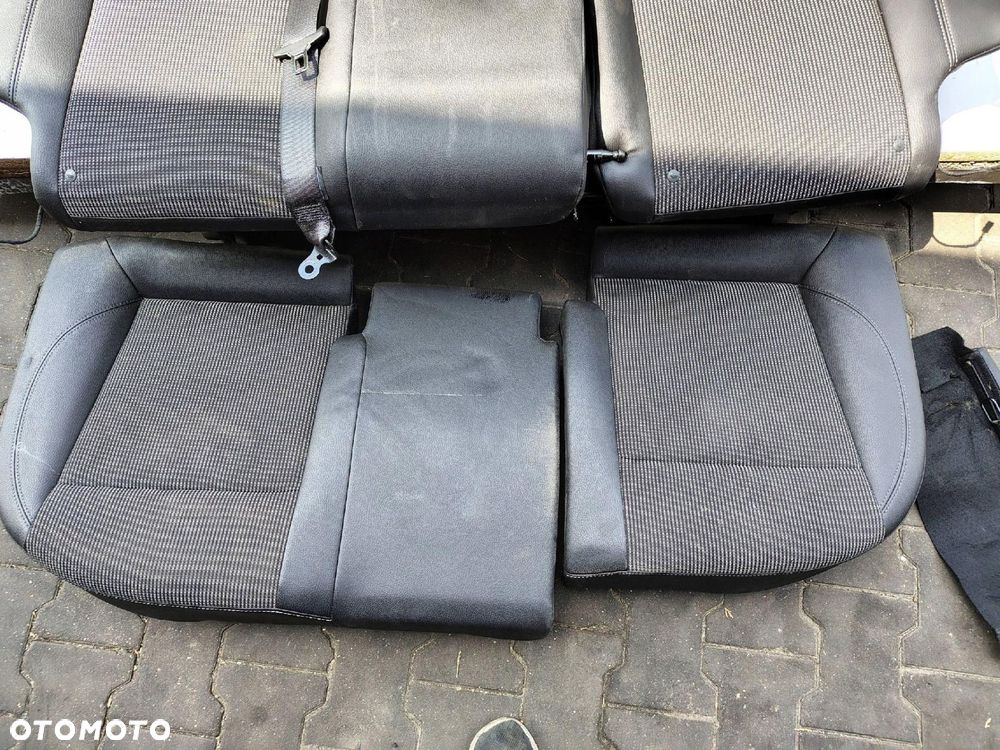 FOTEL FOTELE BOCZKI KANAPA KOMPLET CZARNE PÓŁSKÓRA OPEL ASTRA 4 IV J KOMBI - 2