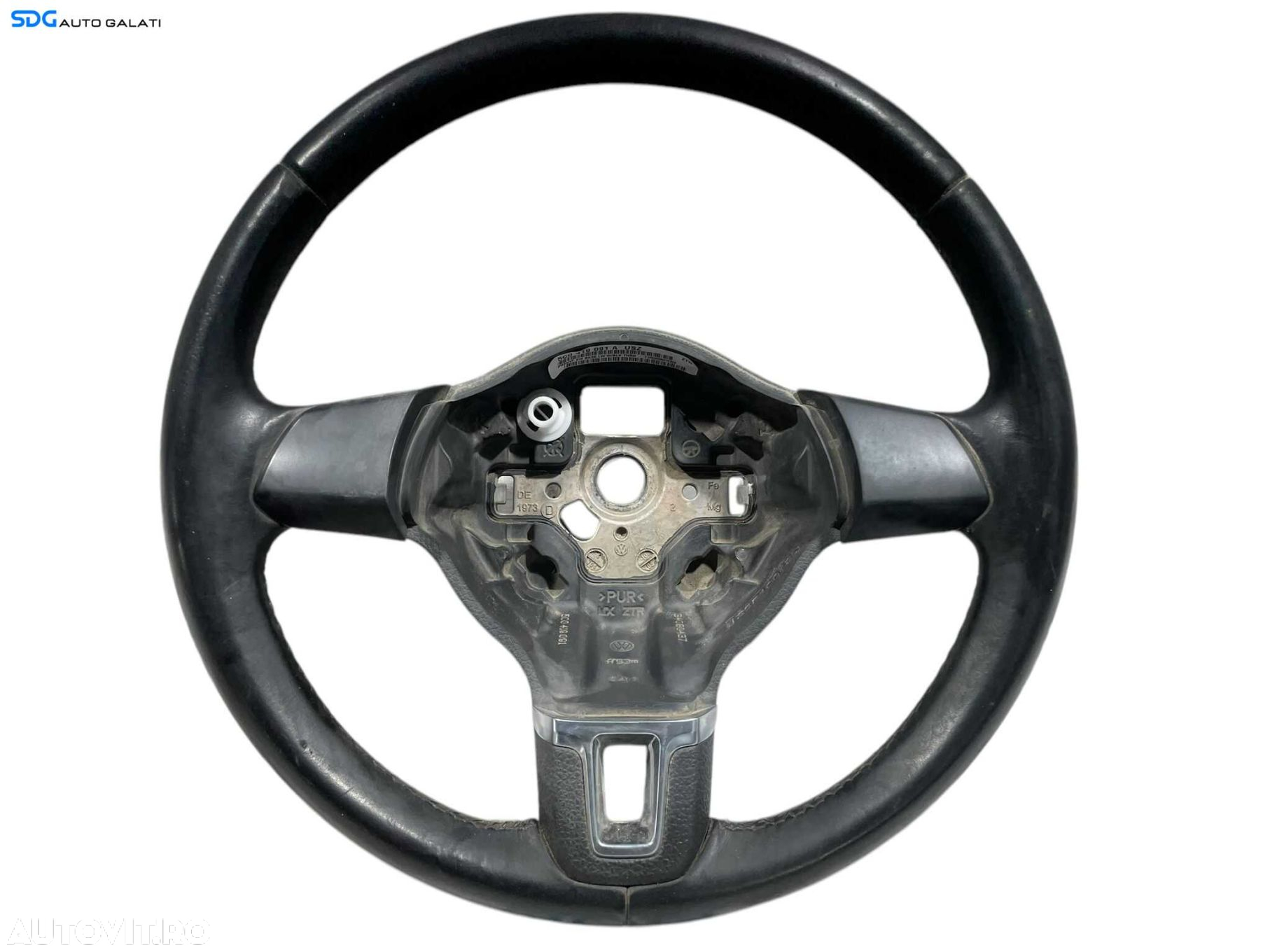 Volan 3 Spite din Piele Volkswagen Passat B6 2005 - 2010 Cod 5C0419091A [LR0481] - 5