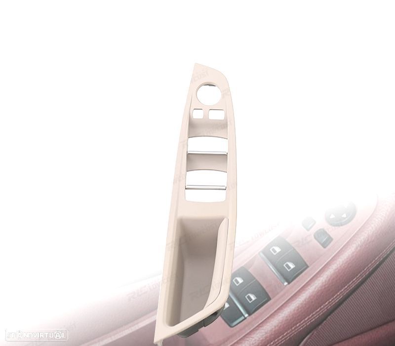 PUXADOR MOLDURA BOTOES DE PORTA BMW SERIE 5 F10 F11 BRANCO OSSO - 1