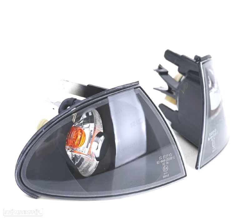 PISCAS FRONTAIS BMW E46 98-01 BLACK PRETO - 3