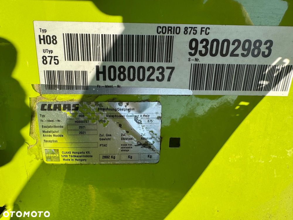 Claas corio 875  fc  geringhoff   capello ładna  krajowa - 4