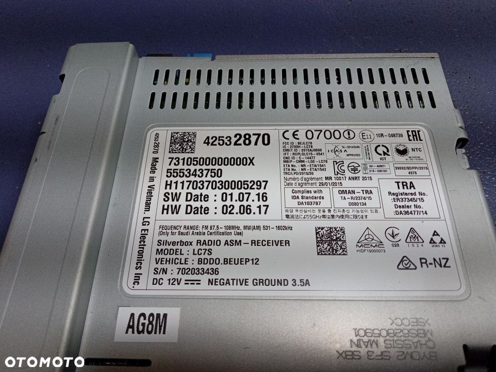 OPEL ASTRA K V MODUŁ RADIO SILVERBOX 42532870 - 5