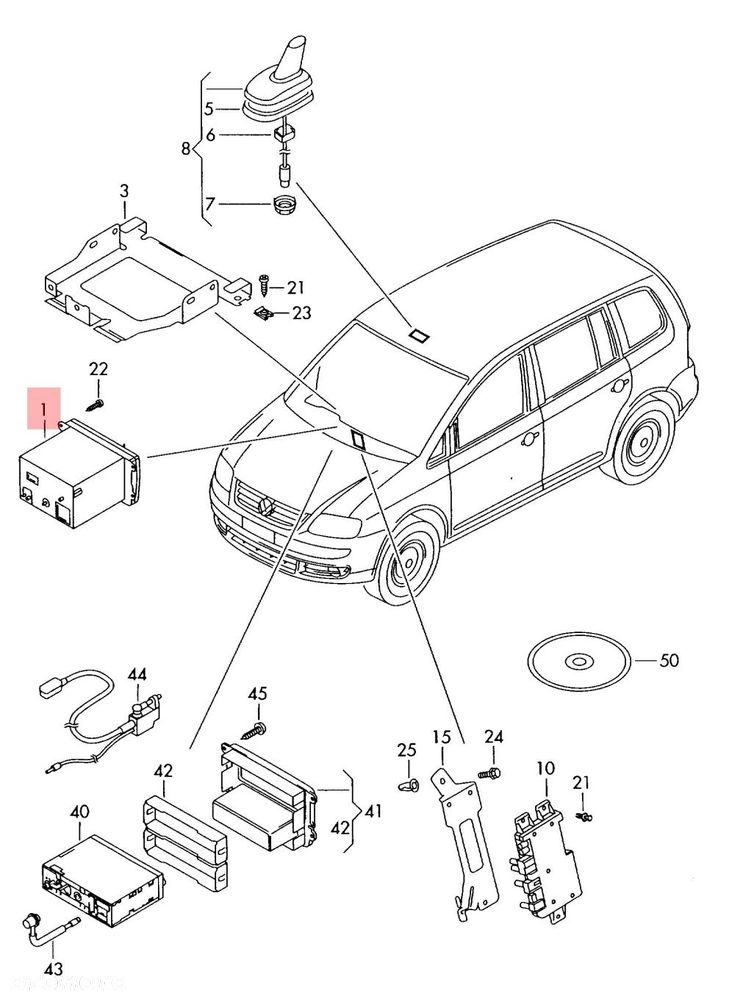 RADIO CD NAWIGACJA VW TOURAN I 1K0035191C - 2