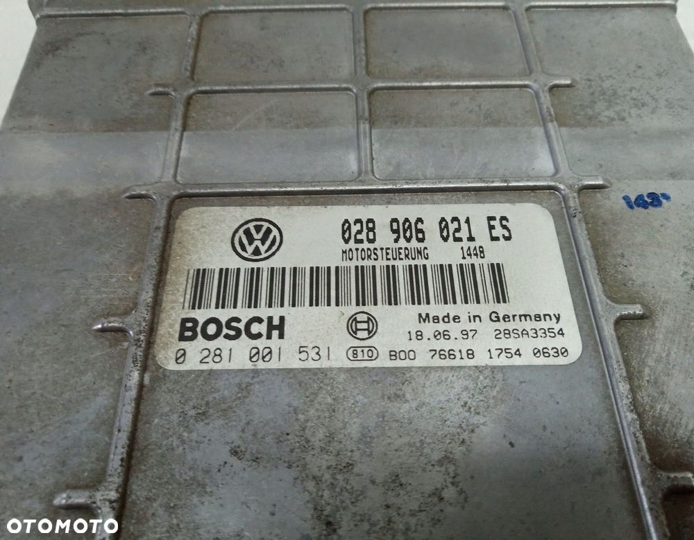 KOMPUTER SILNIKA STEROWNIK VW SHARAN I 1.9 TDI 028906021ES 0281001531 - 3