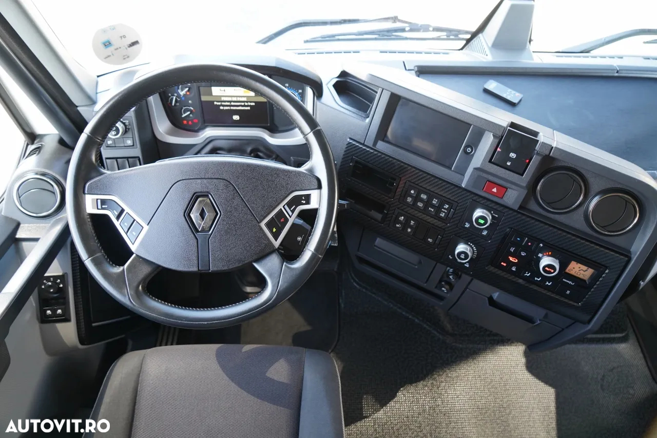 Renault T 440 / 6X2 / SOLO / CORTINĂ 9.5 M / I-PARK COOL / RIDICABIL / JANTE DIN ALIAJ / PUNȚĂ RIDICABILĂ - 29
