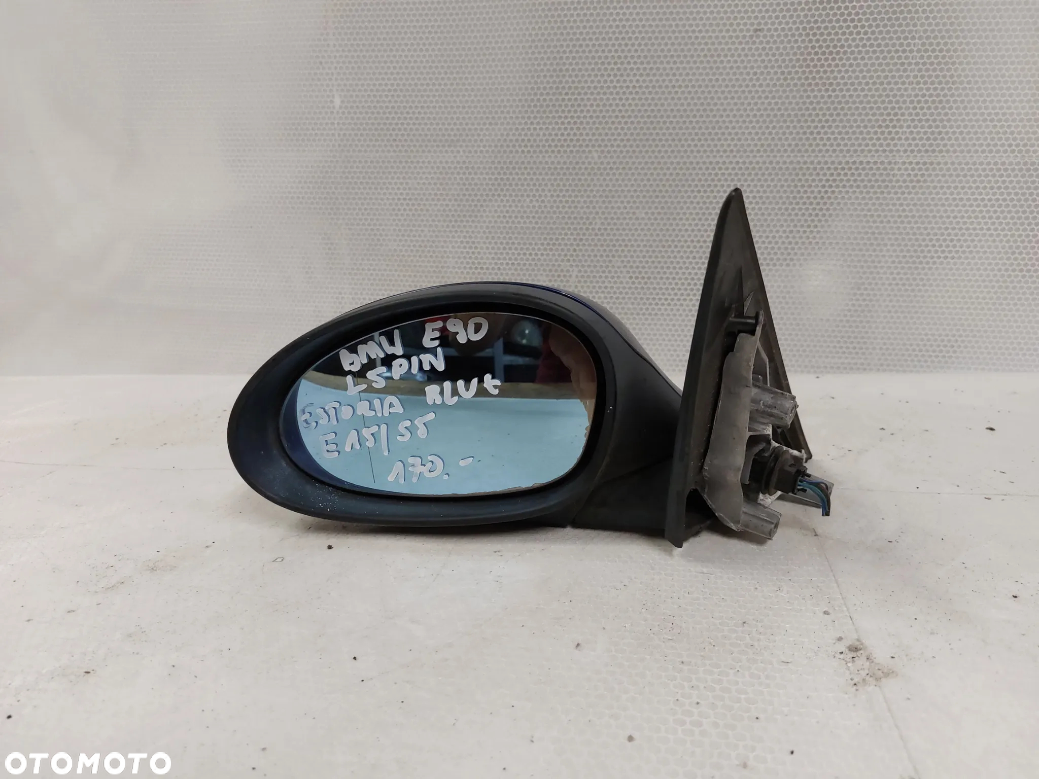 - LUSTERKO ELEKTRYCZNE LEWE BMW E90 SERIA 3 5PIN NIEBIESKI ESTORIA BLUE - 4