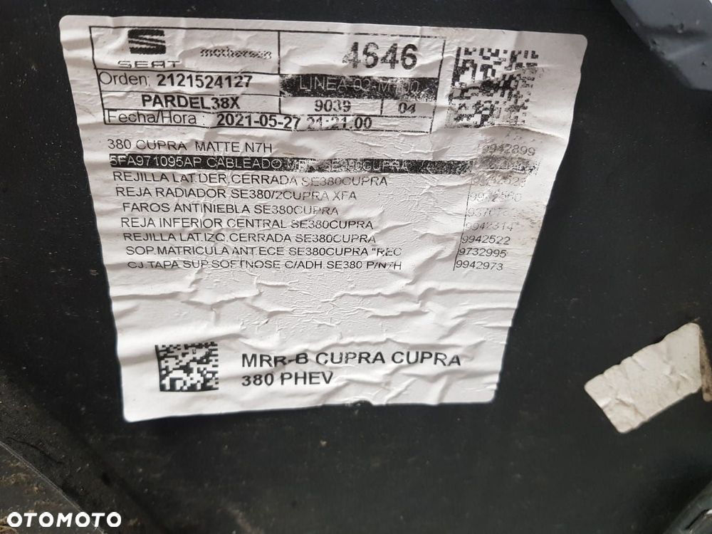 SEAT LEON IV CUPRA ZDERZAK PRZEDNI PRZÓD SZARY IGŁA 5FA807217B/C - 10