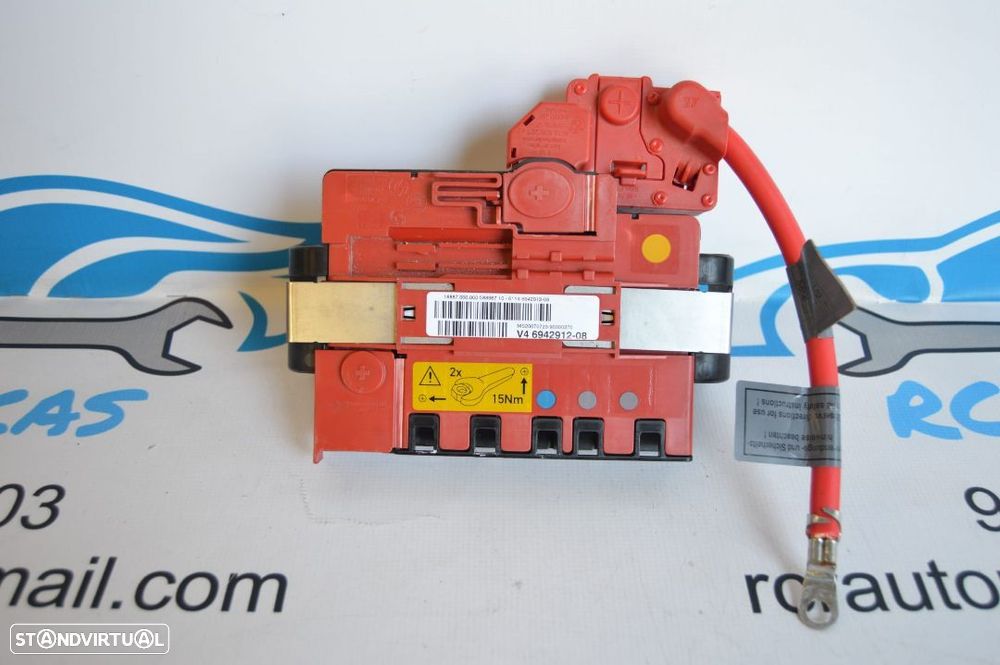 RELÉ BATERIA BMW SERIE 1 E87 61146942912 6942912 E81 E82 COUPE E88 CABRIO SERIE 3 E90 SEDAN E91 TOURING E92 COUPE E93 CABRIO CAIXA DISTRIBUIÇÃO FUSIVEIS - 2