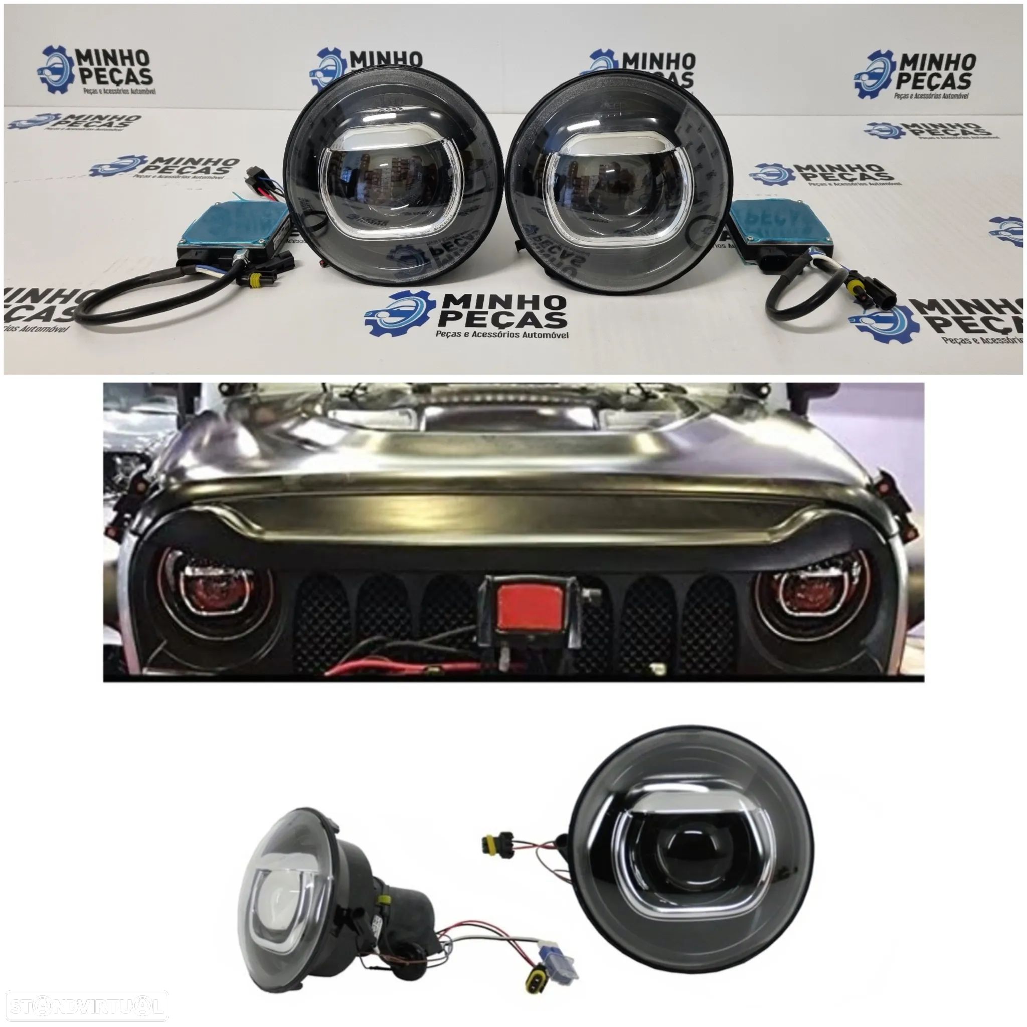 Faróis Jeep Wrangler JK Bi-Xênon HID - 1