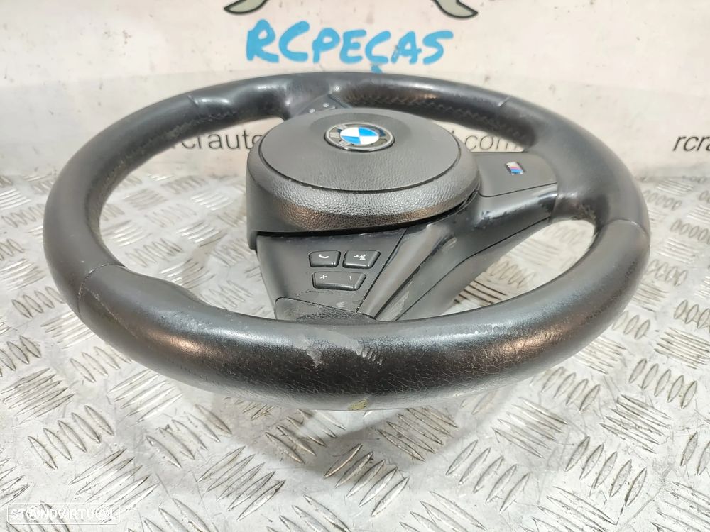 Volante + Airbag Original BMW Pack M Serie 5 E60 E61 Pele - 7