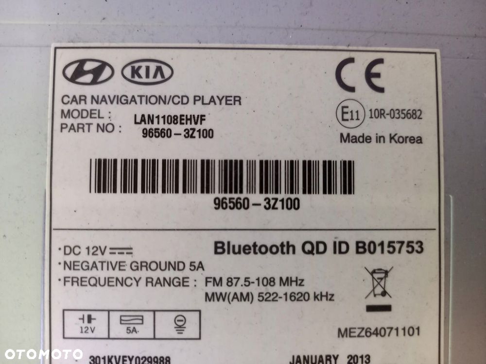 RADIO NAWIGACJA 96560-3Z100 HYUNDAI I40 12R - 4