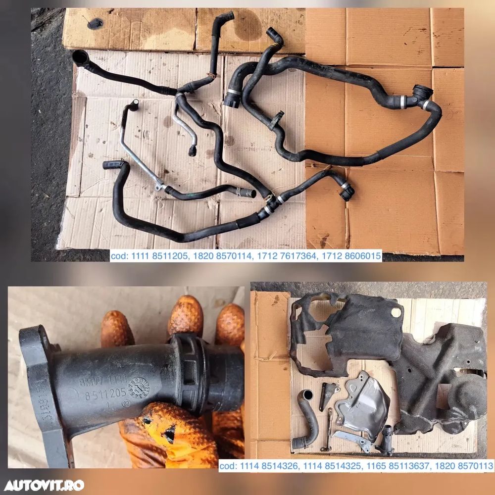 Anexe motor pompa apa capac motor galerie admisie furtune aer conducta lichid racire bmw 216 active tourer F45 B37 - 5