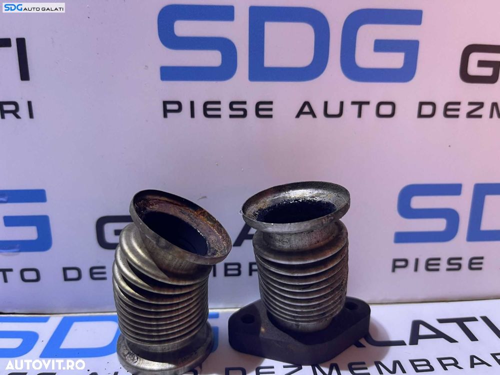 Set Teava Tevi Conducta Conducte Racord Racorduri Racitor Gaze EGR Peugeot 306 2.0 HDI 1996 - 2002 Cod 96319679 - 1