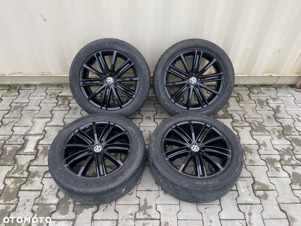 FELGI ALUFELGI 18 VOLKSWAGEN TIGUAN GOLF PASSAT SEAT SKODA 5X112 ET43 7J SPRAWDZONE ORYGINAŁ - 1