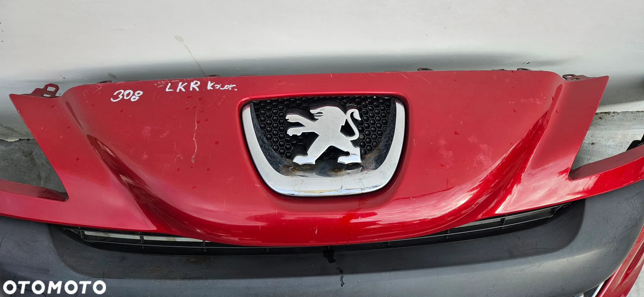 PEUGEOT 308 ZDERZAK PRZEDNI PRZÓD GRILL ORYGINAŁ KOLOR LKR - 2