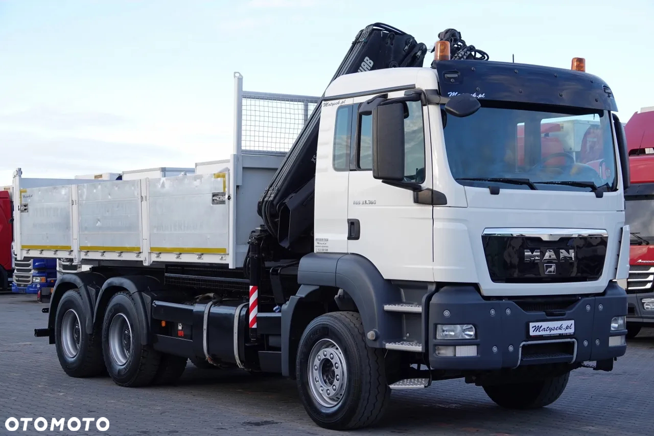 MAN TGS 33.360 / 6x4 / WYWROTKA TYLNOZSYPOWA 5,8 M + HDS HIAB XS 122 / STEROWANIE RADIOWE / HDS ZA KABINĄ / EURO 5 / MANUAL - 8