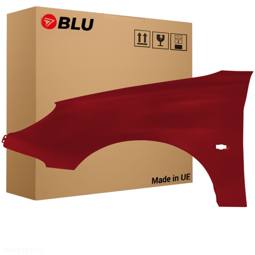 BLU Błotnik PEUGEOT 206 CC KJF Lewy Przód Czerwony 1998-2009 RougeArdent - 1