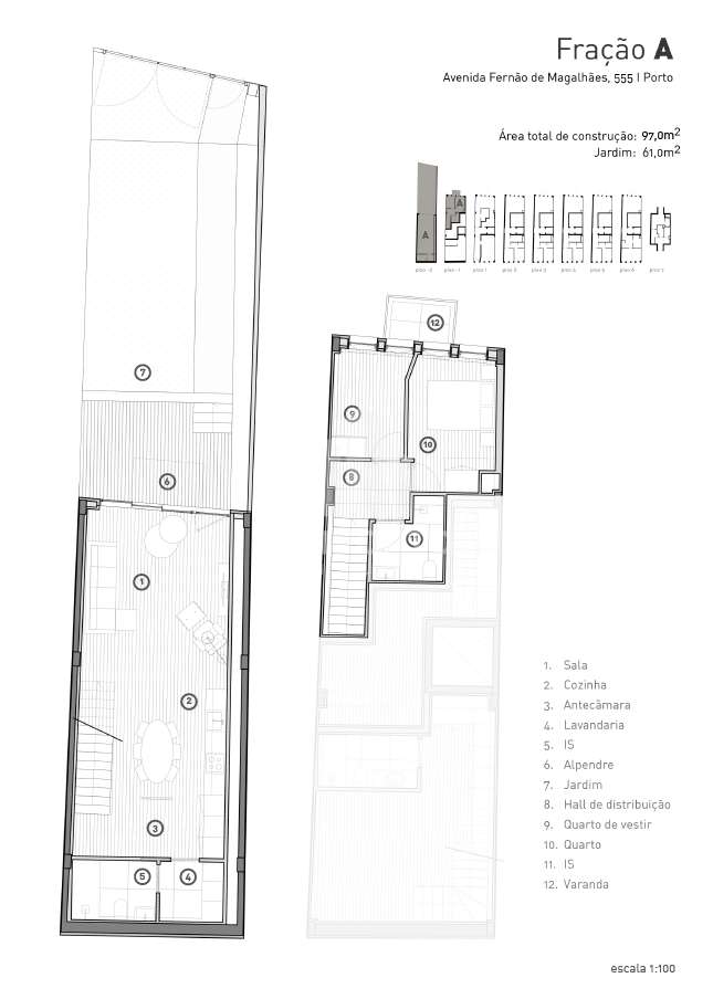 Apartamento T2  DUPLEX com terraço e garagem– Localização Central no P - Grande imagem: 4/12