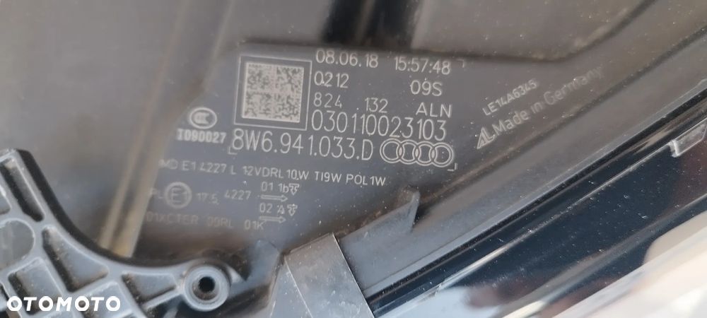 Audi A5 B9 F5 2016-2019 Full Led Lewa Oryginał 8W6941033D - 6