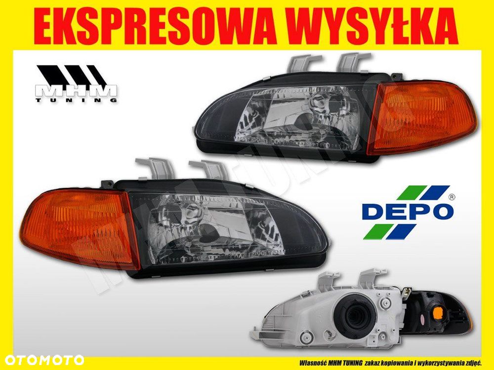 REFLEKTOR BLACK MIGACZ JDM HONDA CIVIC EG EJ V 5 - 2