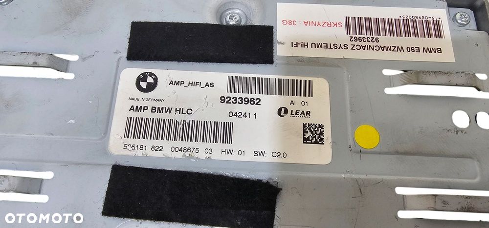 Bmw E90 Lift Wzmacniacz Systemu Audio Radia Hi-Fi Amp Hlc 9233962 - 9