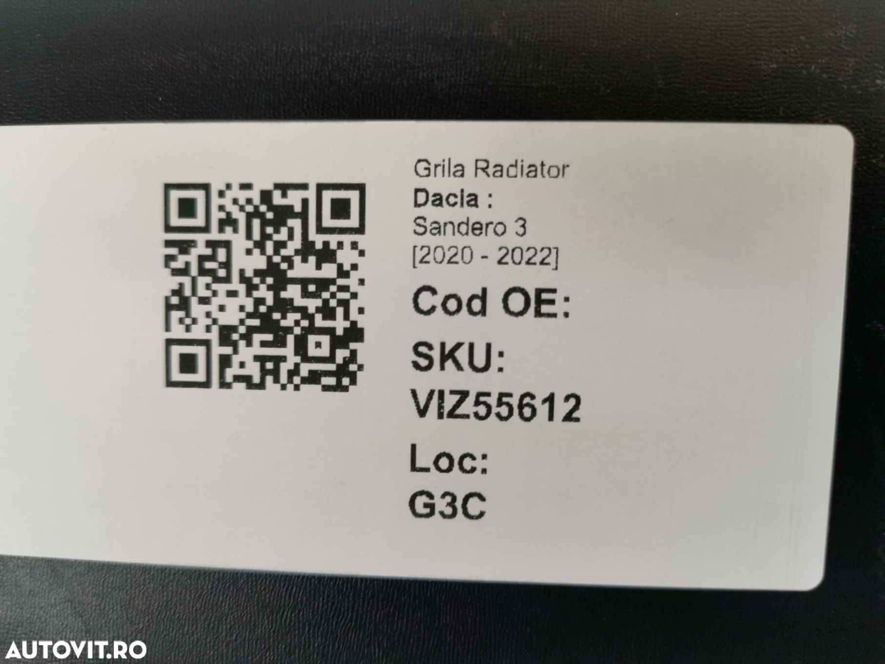 Grila Radiator Dacia  Sandero 3 2020 2021 2022 Originala In Stare Buna - 7